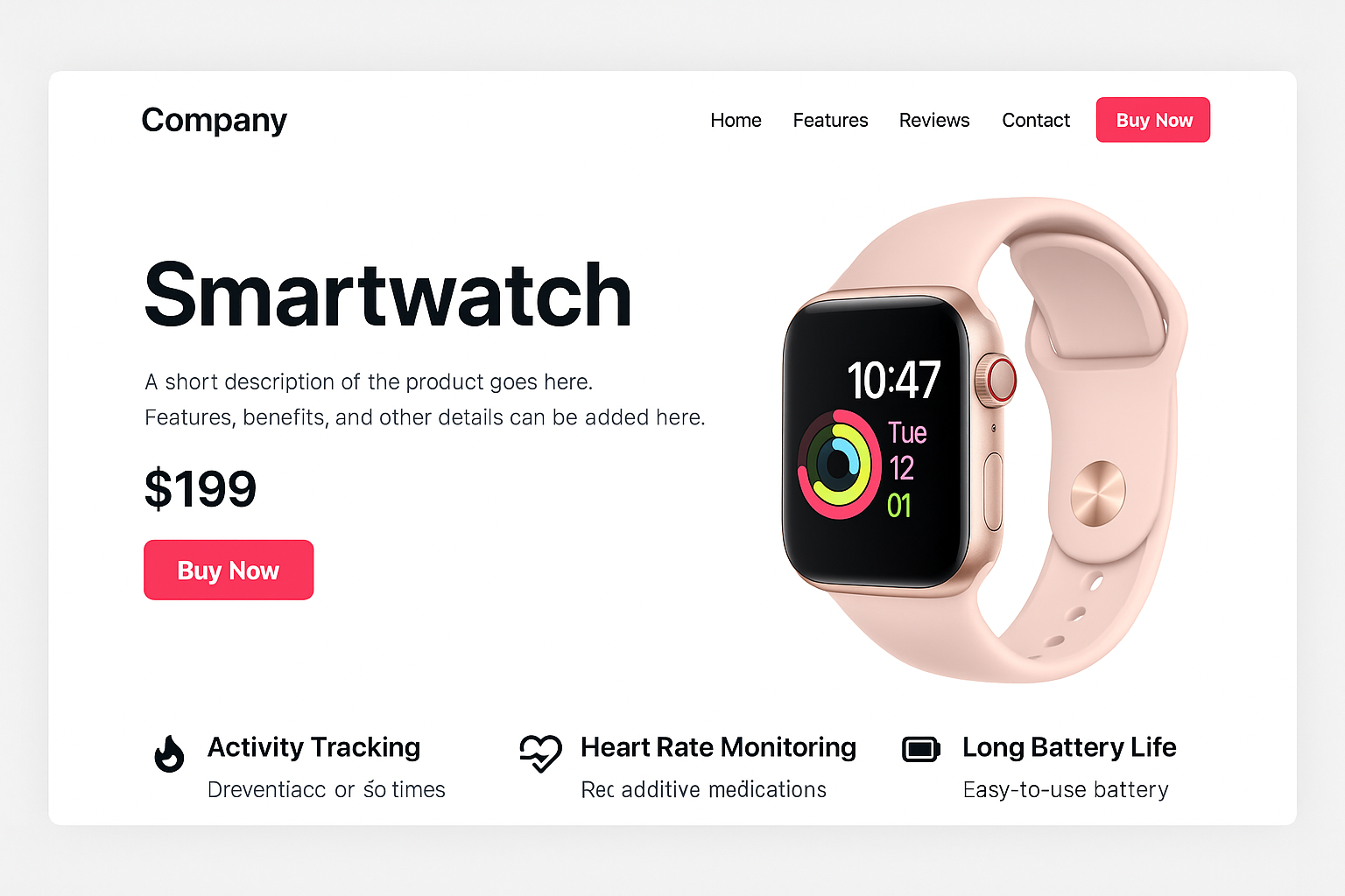 Tek sayfalık ürün tanıtım