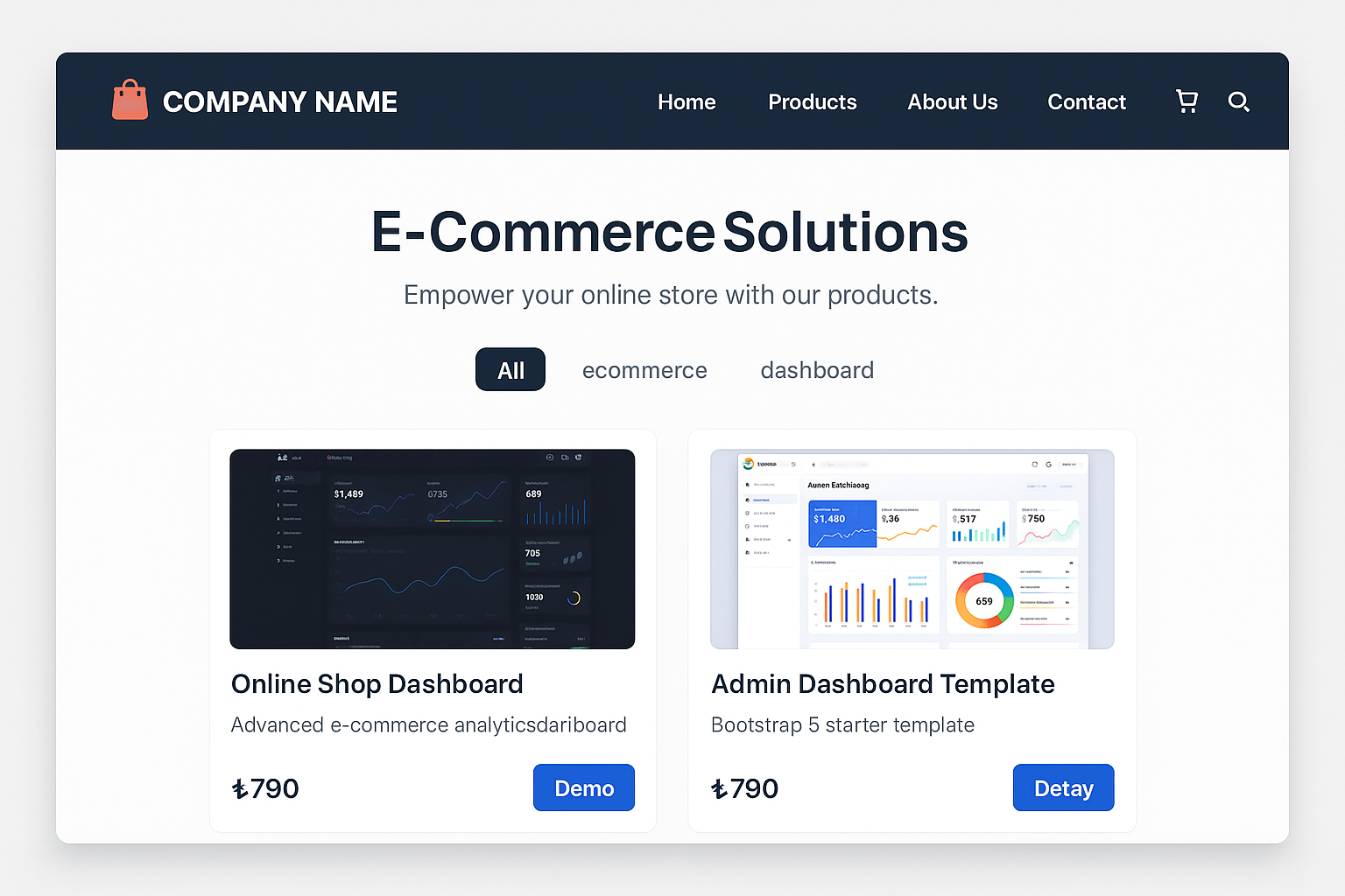 E-Ticaret web sitesi